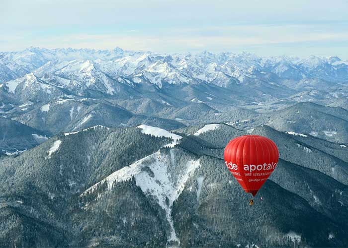 Heißluftballon Ballonteam Mettingen Alpenpanorama